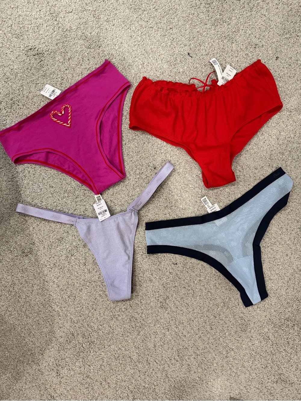 Lot of 4 NWT Large Victoria’s Secret Panties